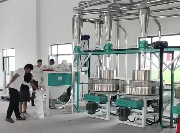 河北黃驊四加二石磨面粉機(jī)生產(chǎn)線